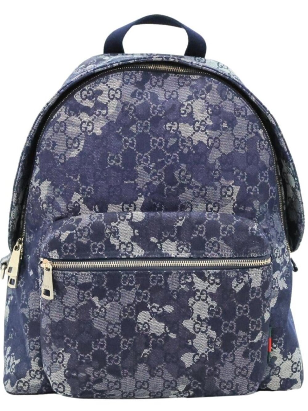 Gucci GG Denim Backpack Navy Blue 849008 - Picture 1 of 13